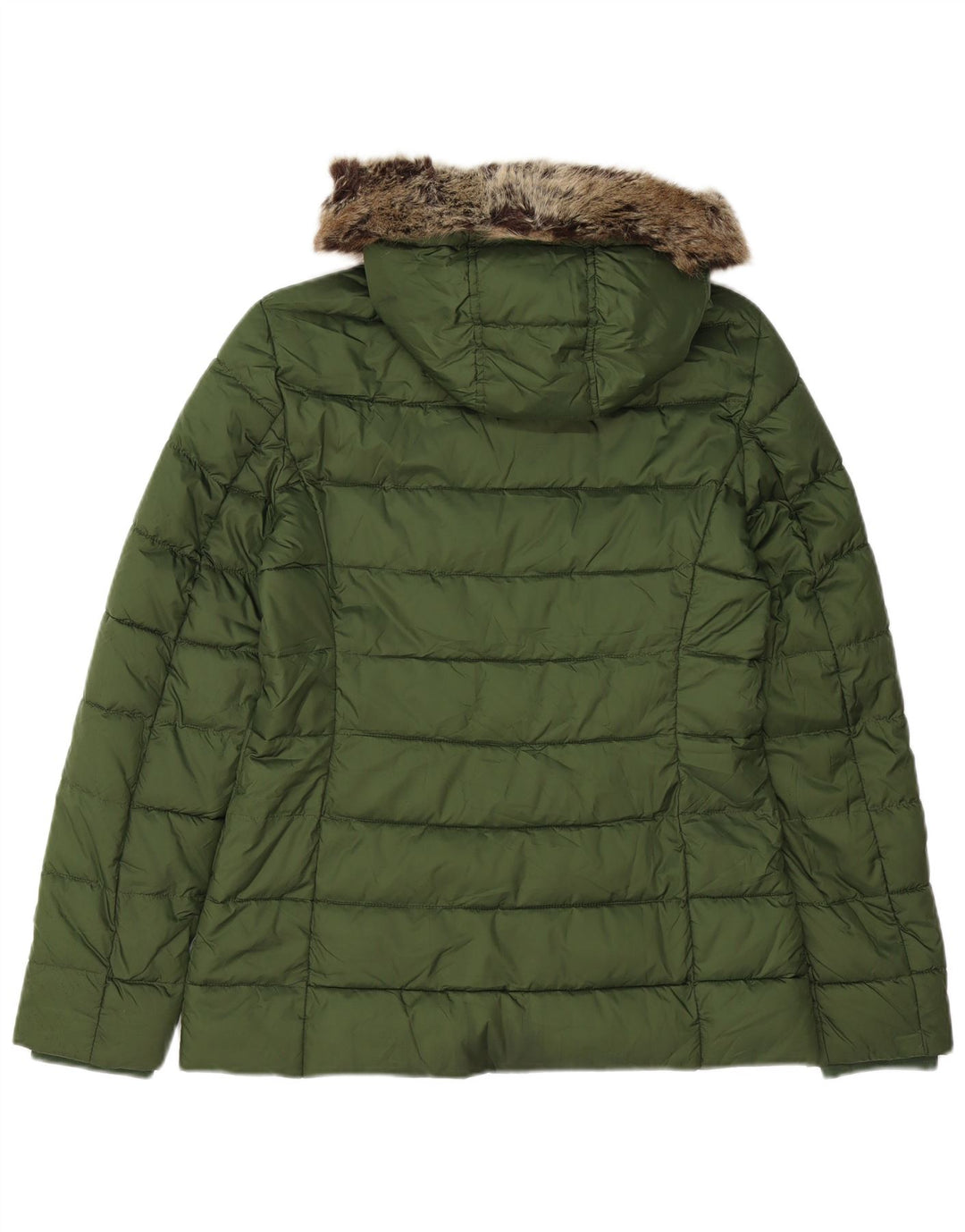 BARBOUR Womens Hooded Padded Jacket UK 10 Small Green Polyester