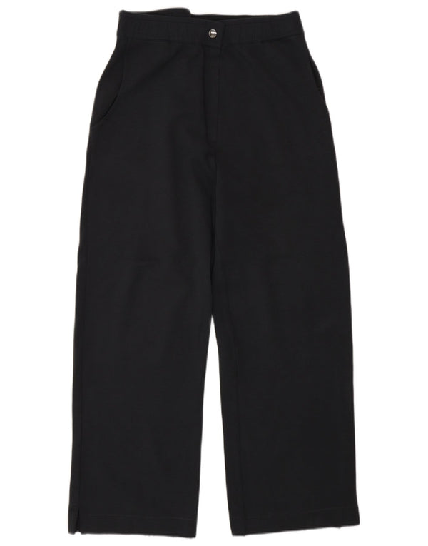 Massimo Dutti Pantalon large taille haute pour femme Medium W28 L28 Bleu marine