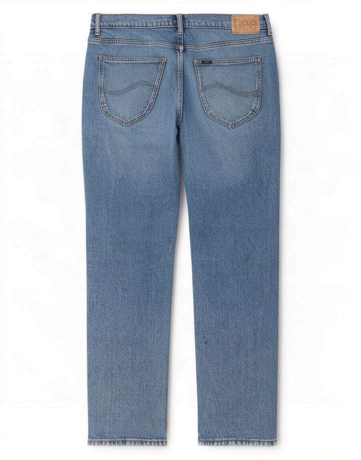 Lee Jean Droit West Homme W34 L32 Bleu Coton
