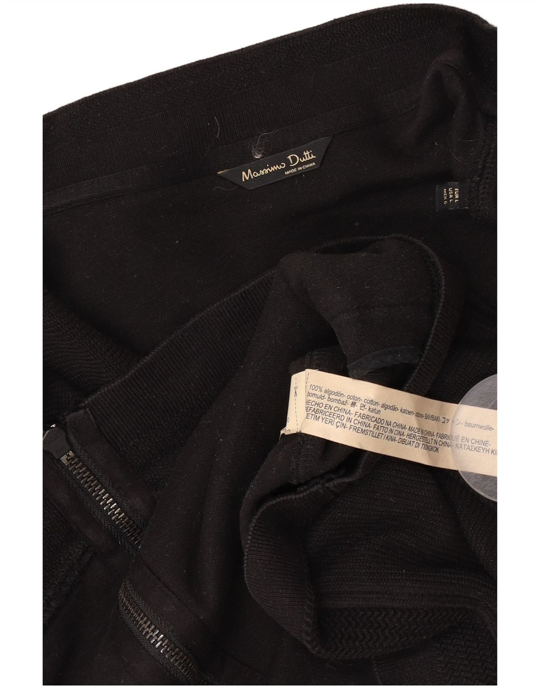 Massimo Dutti Cardigan Homme Pull Large Noir Coton
