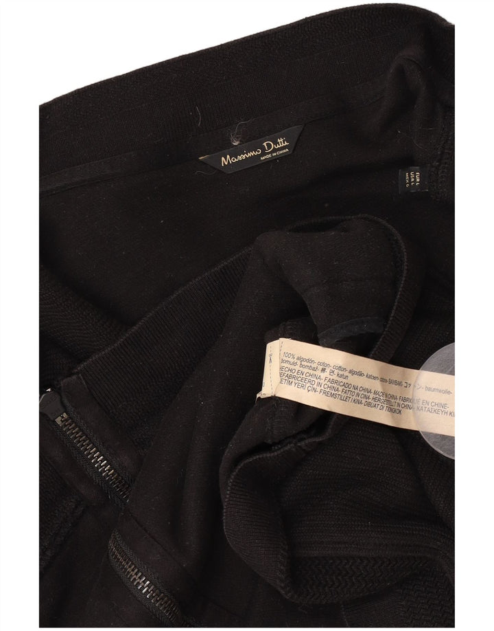 Massimo Dutti Cardigan Homme Pull Large Noir Coton