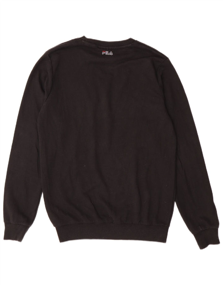 Fila Sweat-shirt graphique pour hommes, petit coton noir