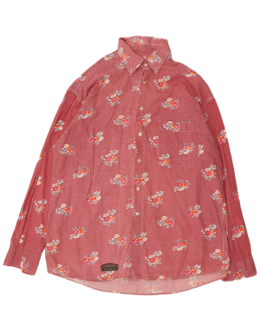 Chemise Homme Chesterfield XL Coton Floral Rouge