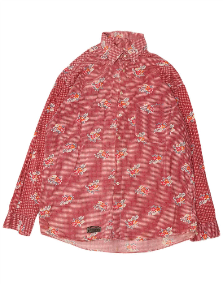 Chemise Homme Chesterfield XL Coton Floral Rouge
