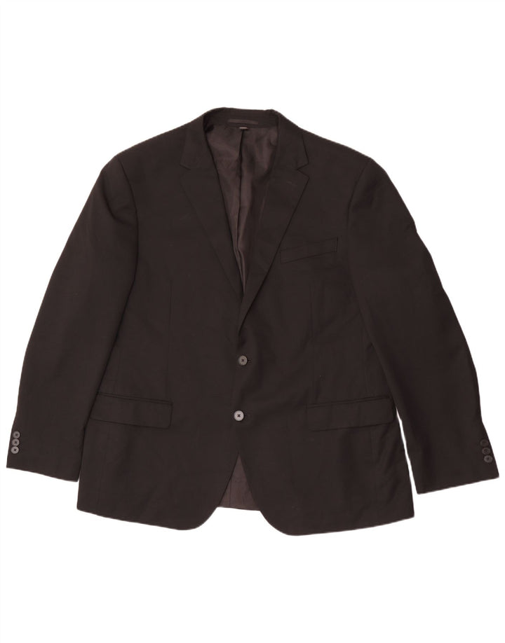Marks & Spencer Veste blazer à 2 boutons pour homme UK 46 XL Noir Polyester