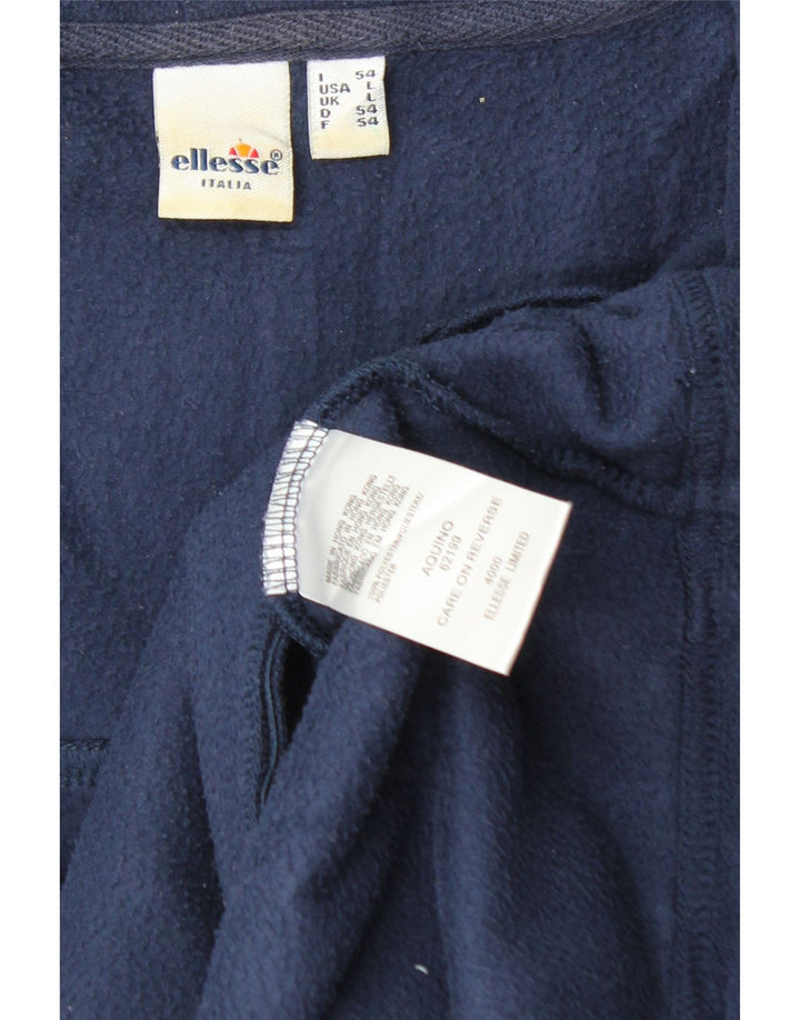 Ellesse Veste polaire pour homme UK 40 Large Bleu marine Polyester