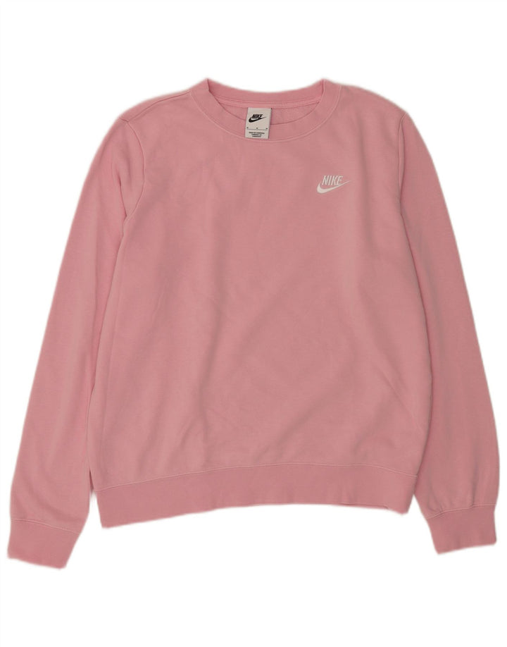 Nike Sweat-shirt pour femme en coton rose moyen UK 14