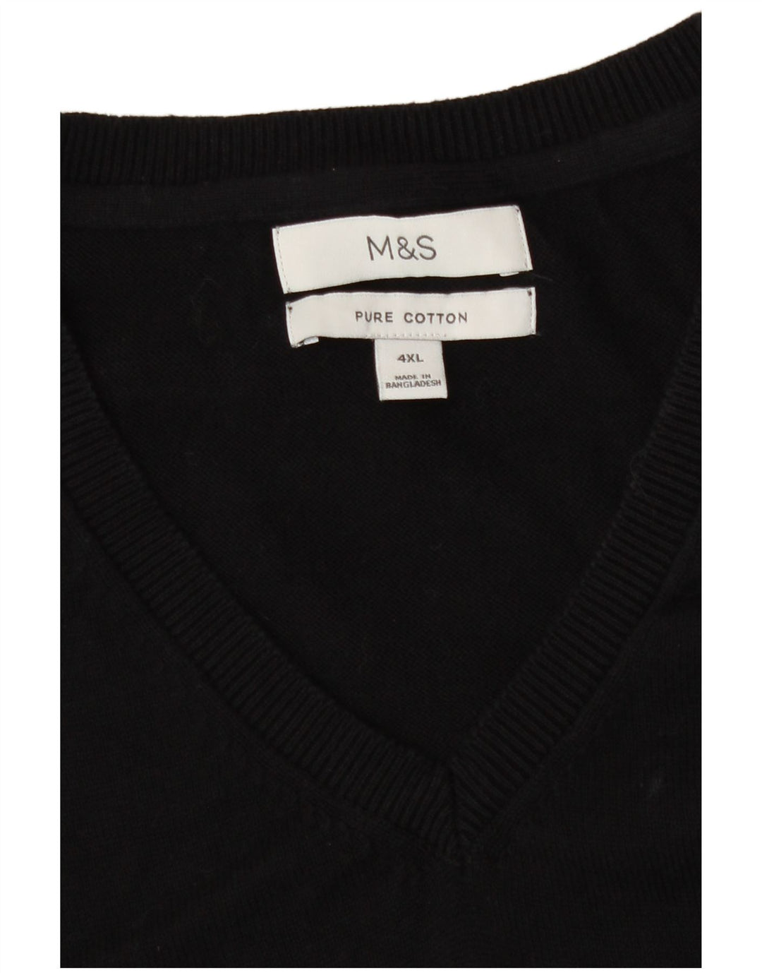 Marks & Spencer Débardeur pour homme en coton noir 4XL