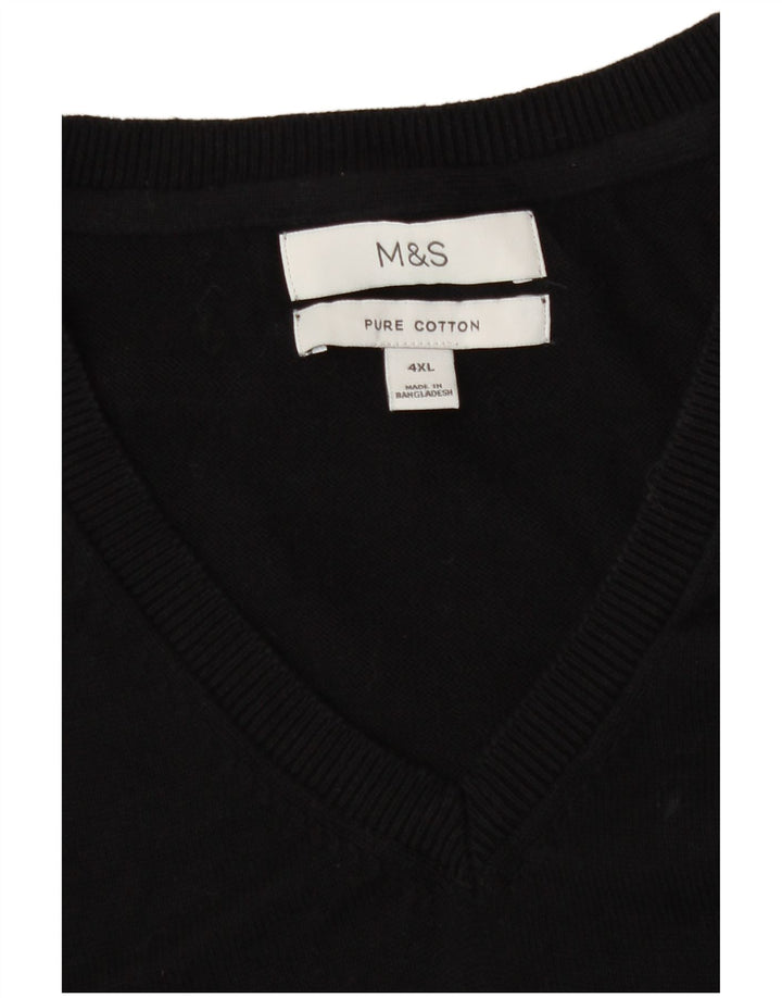 Marks & Spencer Débardeur pour homme en coton noir 4XL