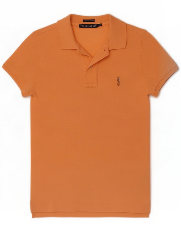 Ralph Lauren Polo coupe skinny pour femme UK 10 Small Orange