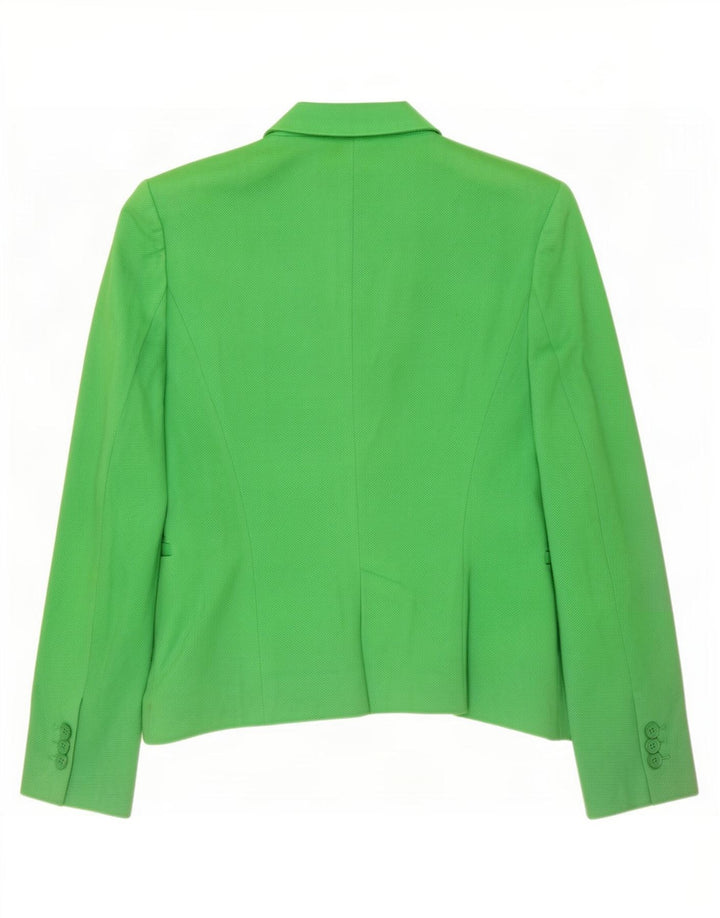 Zara Femme 1 Bouton Blazer Veste UK 10 Petit Vert Coton