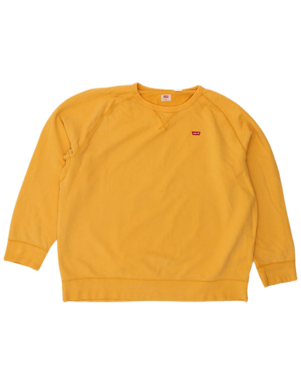 Levi's Sweat Oversize Femme UK 20 2XL Jaune Coton