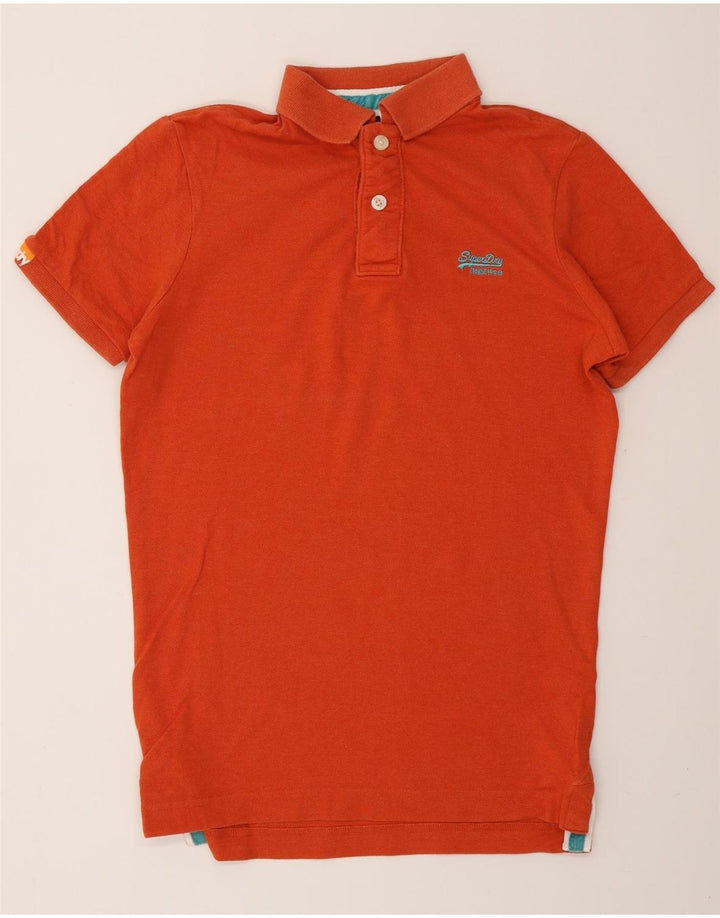 SUPERDRY Polo Homme Orange Moyen Coton