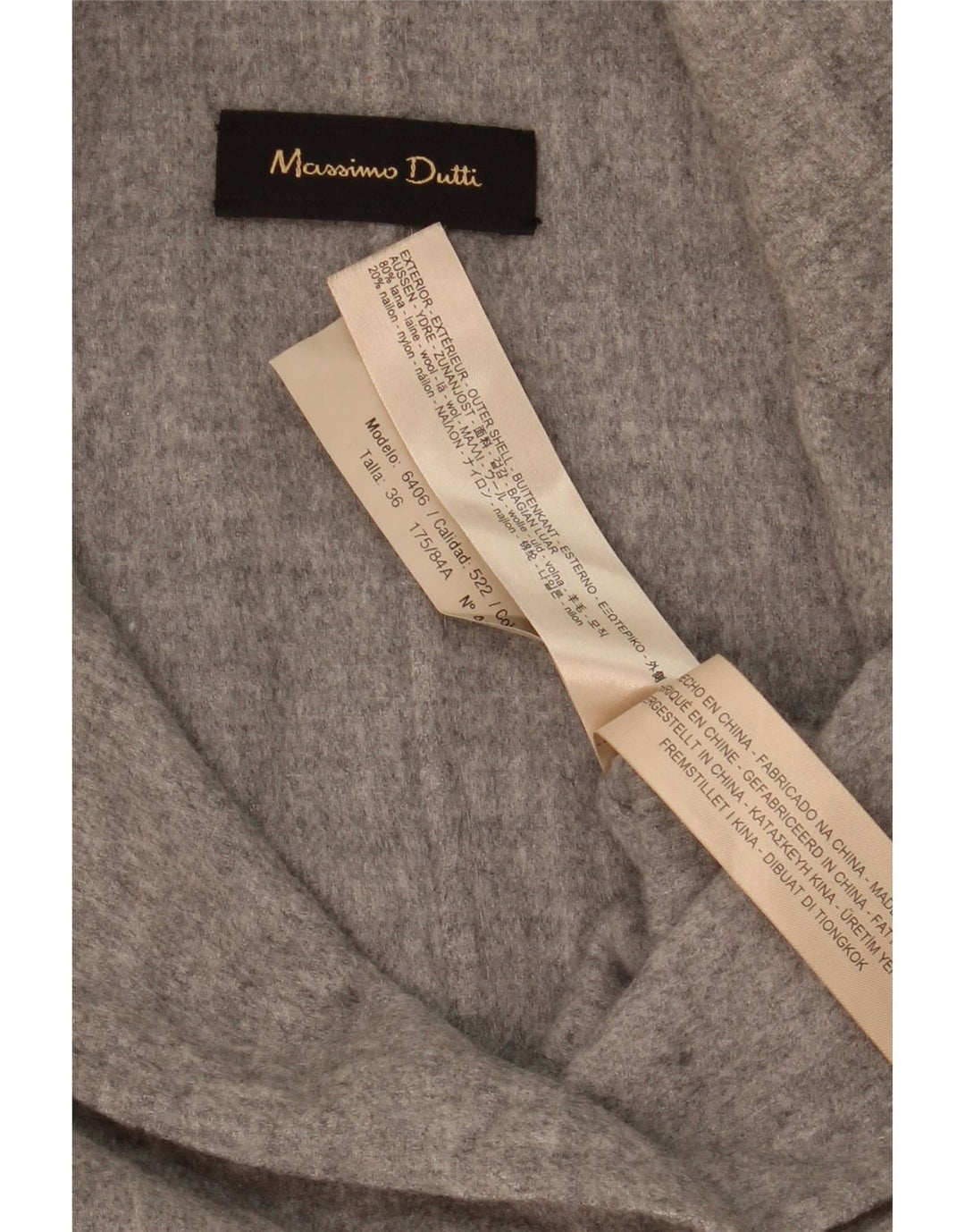 Massimo Dutti Veste blazer surdimensionnée à double boutonnage pour femme EU 36 XS Gris