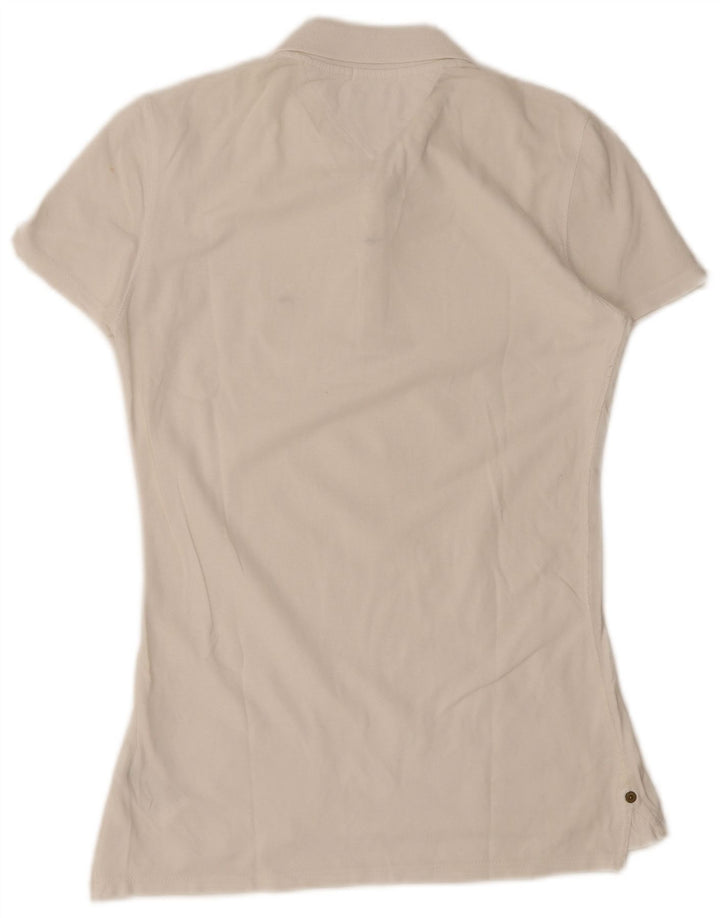 Tommy Hilfiger Polo Femme UK 12 Coton Blanc Moyen