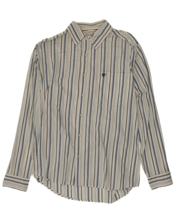 Timberland Chemise Homme Large Bleu Rayé Coton