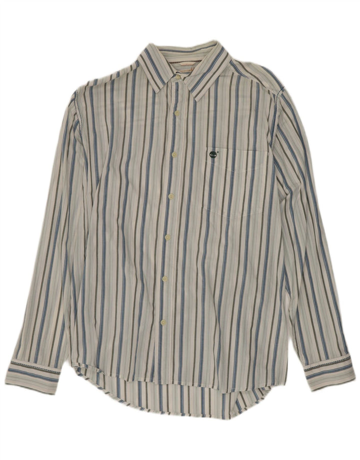 Timberland Chemise Homme Large Bleu Rayé Coton