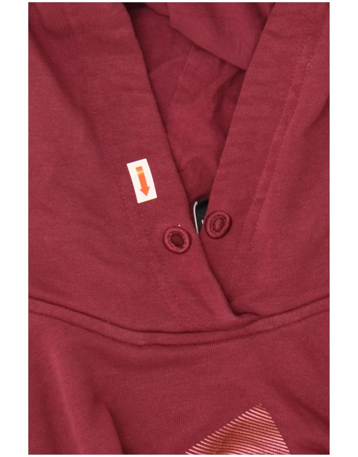 ADIDAS Pull à capuche surdimensionné pour femme UK 8/10 Petit Bordeaux