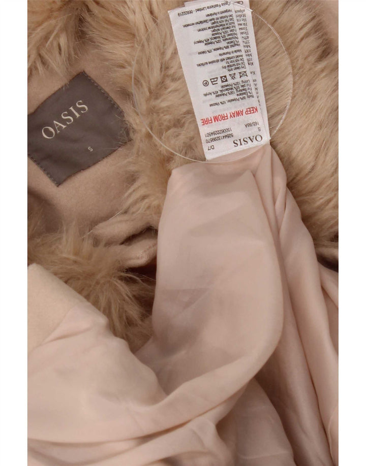 Oasis Manteau Femme UK 10 Petit Beige Polyester
