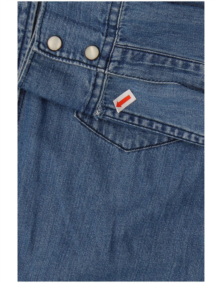 GAP Womens Denim Shirt UK 14 Medium Blue Cotton