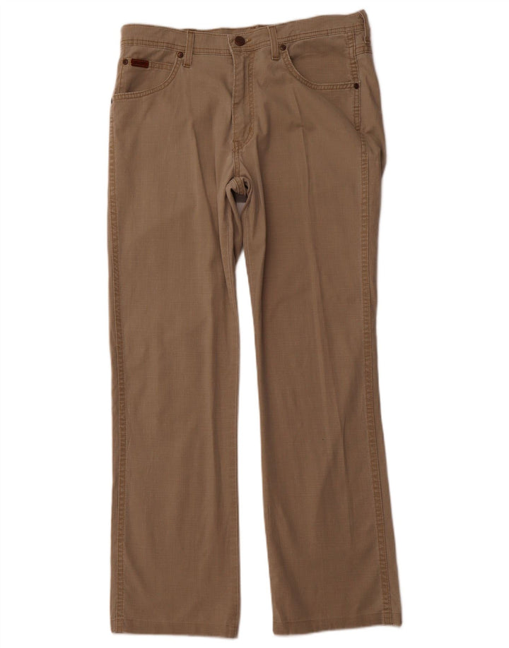 WRANGLER Pantalon décontracté droit extensible Arizona pour homme W34 L30 Marron