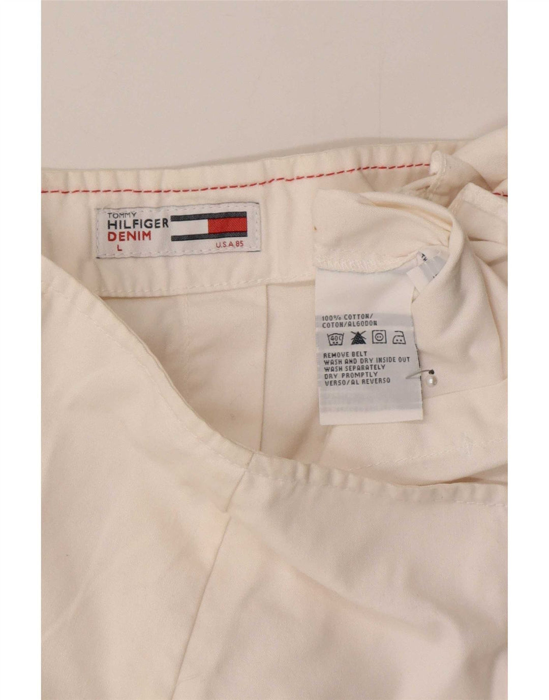 Tommy Hilfiger Mini jupe femme grand W32 coton blanc
