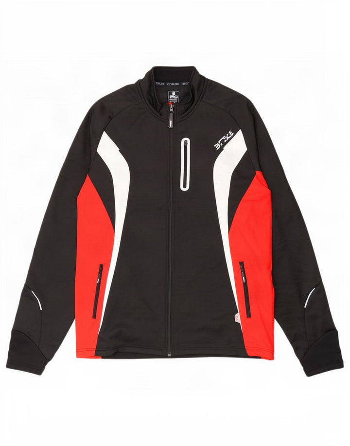 BRIKO Veste de survêtement pour homme Large Noir Colorblock Polyester
