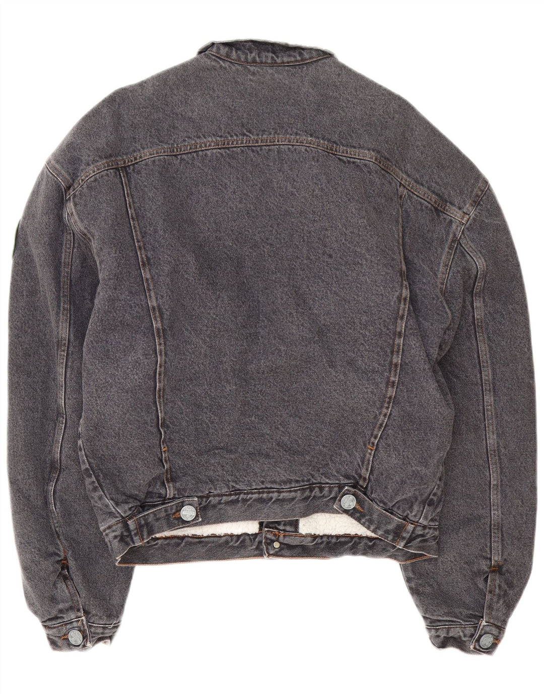 Chambers Veste en jean Sherpa pour homme UK 38 Gris moyen Coton