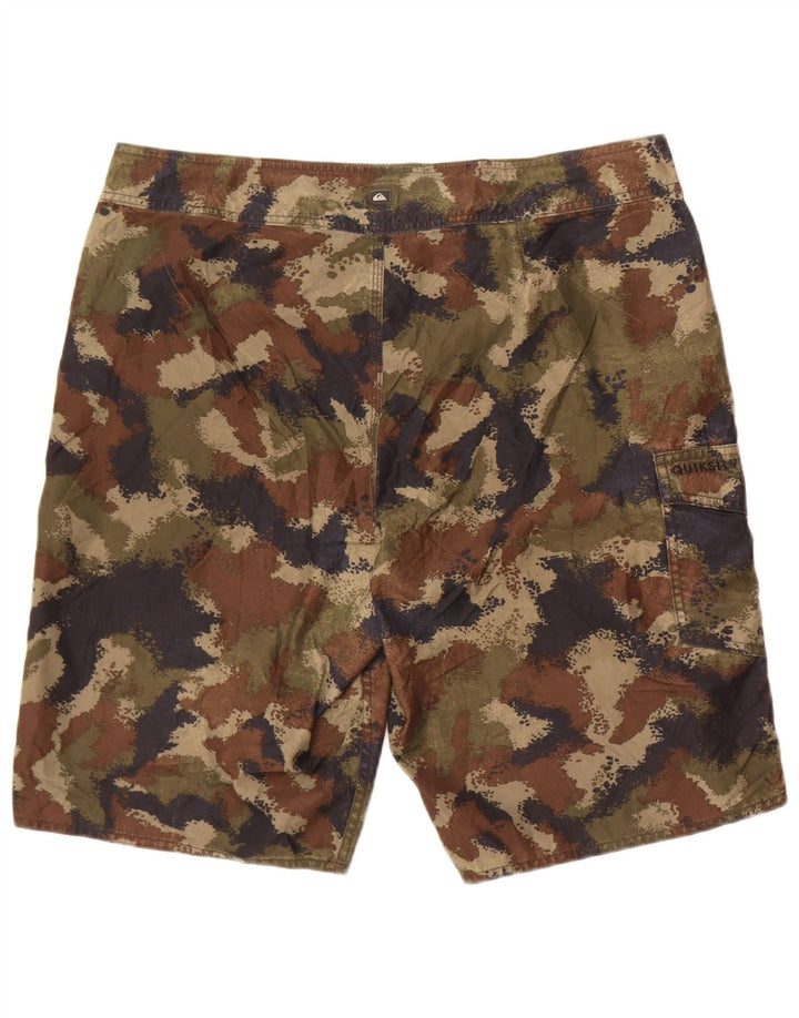 Quiksilver Short de Bain Homme Large Kaki Camouflage Polyester