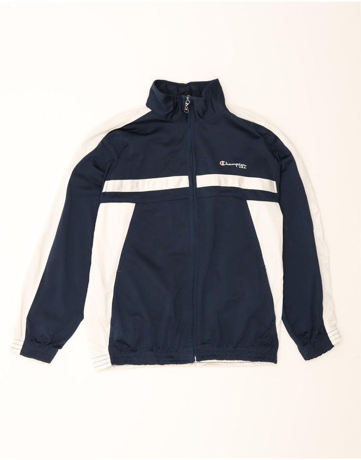 Champion Veste de Survêtement Garçon 11-12 Ans Bleu Marine Colorblock