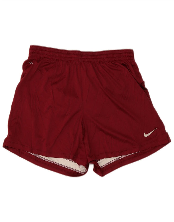 NIKE Short de sport Dri Fit pour femme UK 10 Petit Marron Polyester