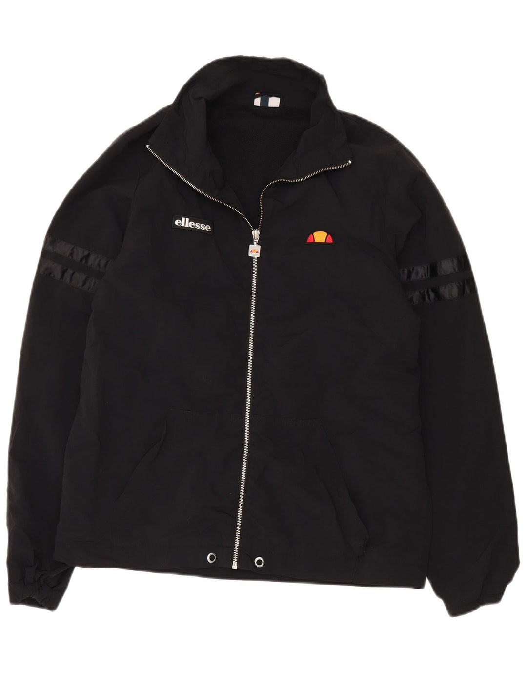ELLESSE Veste de survêtement surdimensionnée pour femme UK 10 Small Noir