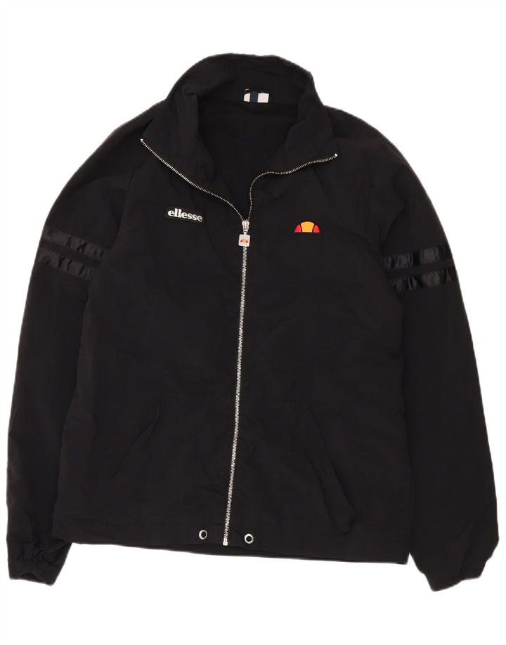 ELLESSE Veste de survêtement surdimensionnée pour femme UK 10 Small Noir