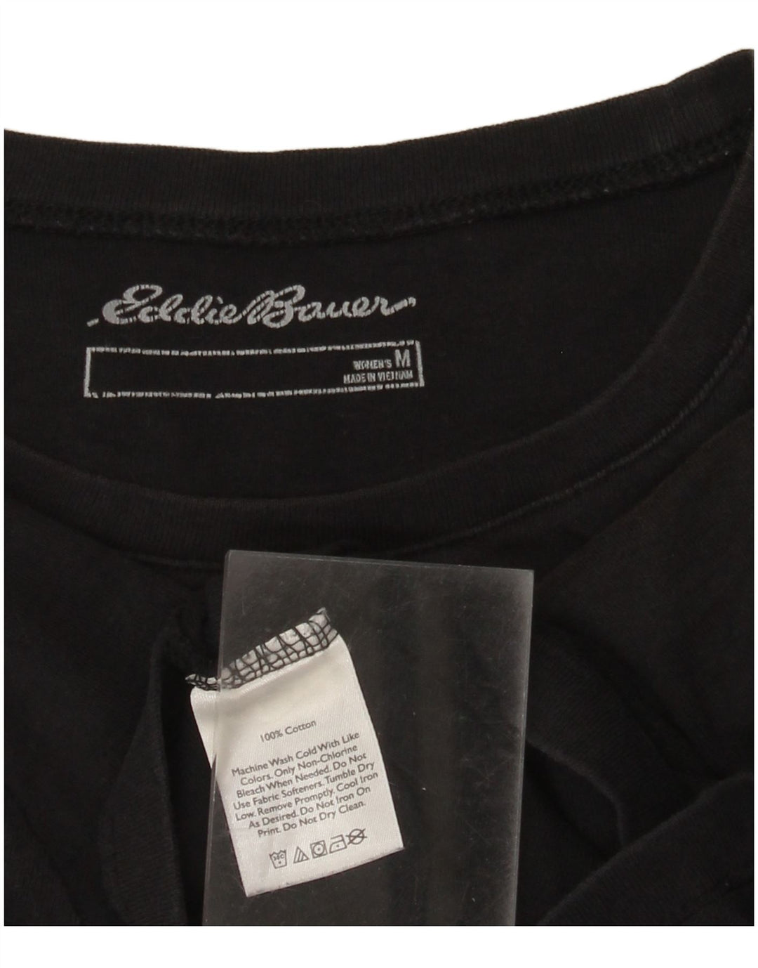 Eddie Bauer T-shirt pour femme UK 12 Medium Noir