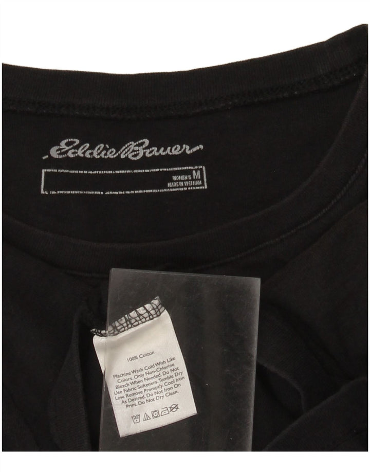 Eddie Bauer T-shirt pour femme UK 12 Medium Noir