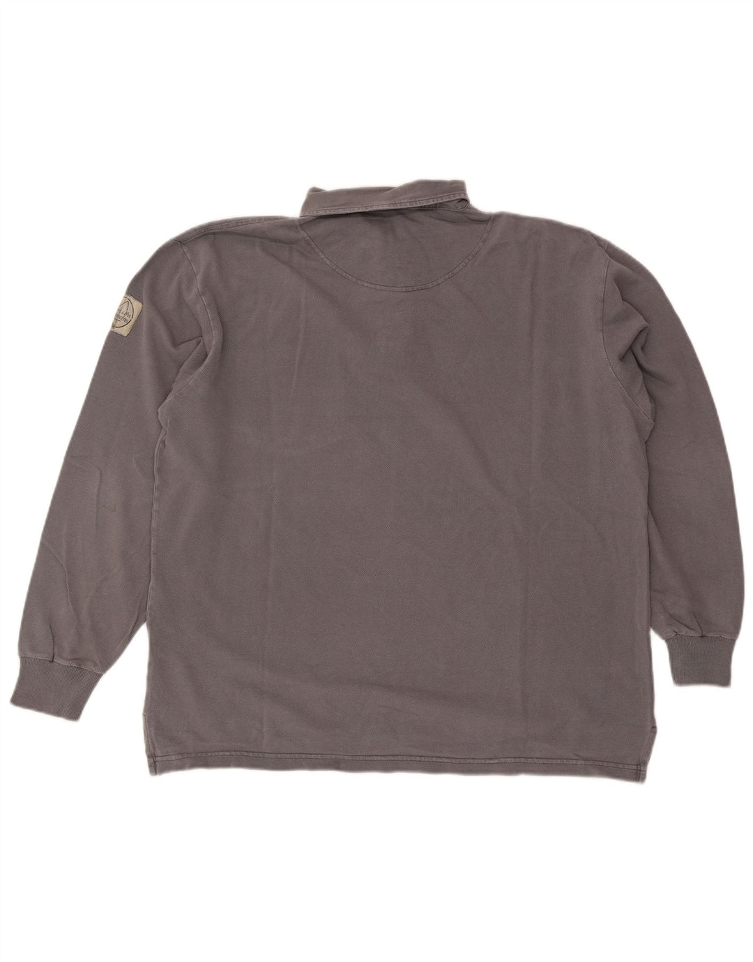 Murphy & Nye Polo Sailmakers à manches longues pour homme, coupe ample, gris moyen