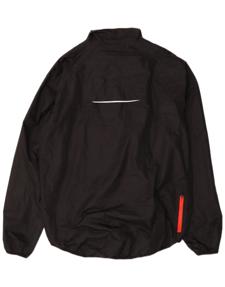 Crivit Veste de Pluie Homme UK 46/48 XL Noir Géométrique Polyester