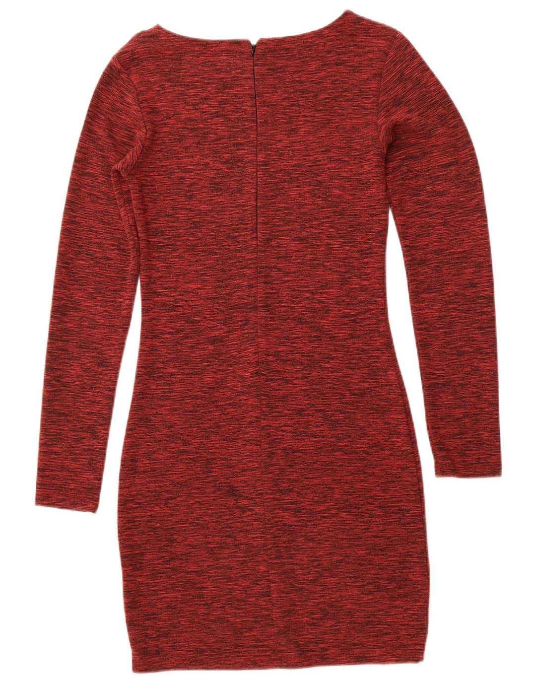 SUPERDRY Robe moulante à manches longues pour femme UK 8 Small Bordeaux moucheté