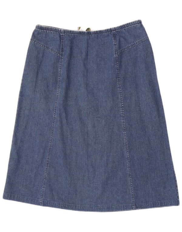 Orvis Jupe midi en jean pour femme US 14 XL W34 Bleu Coton