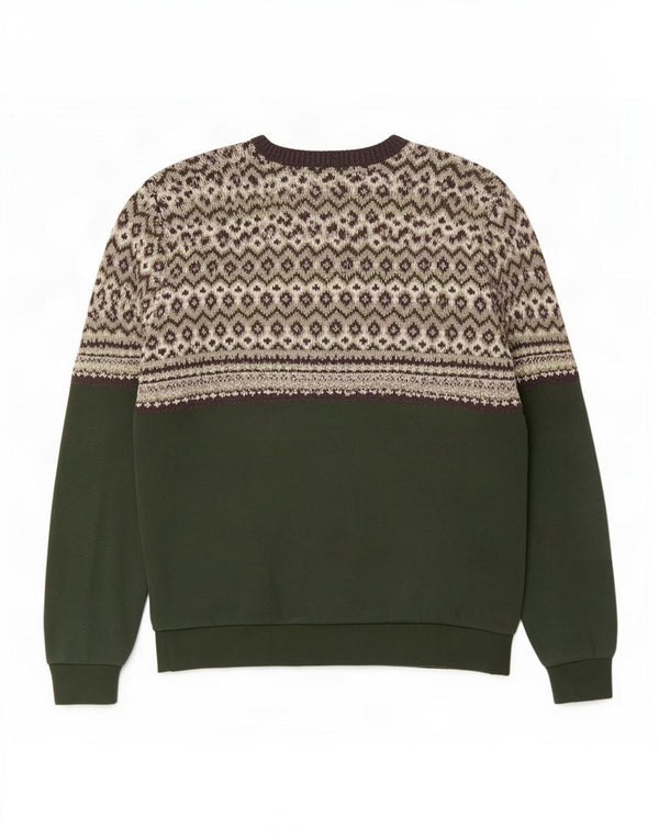 Scout Pull col bateau pour homme XS Vert Fair Isle Polyester