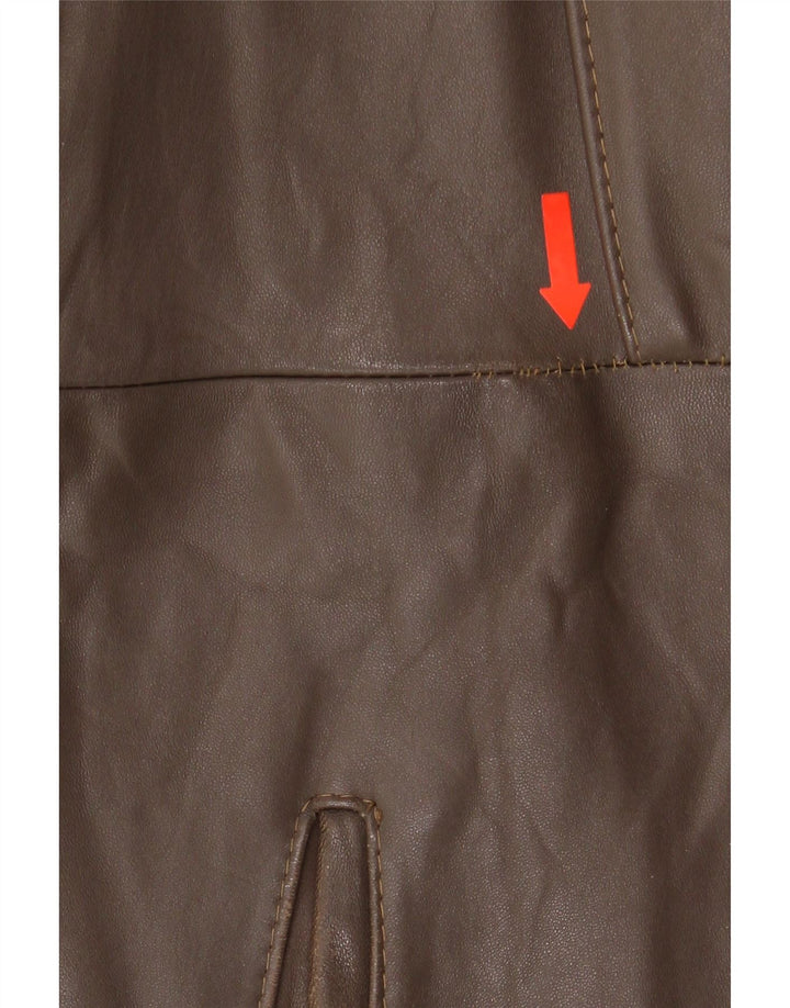 veste en cuir militaire vintage pour hommes IT 52 XL Marron