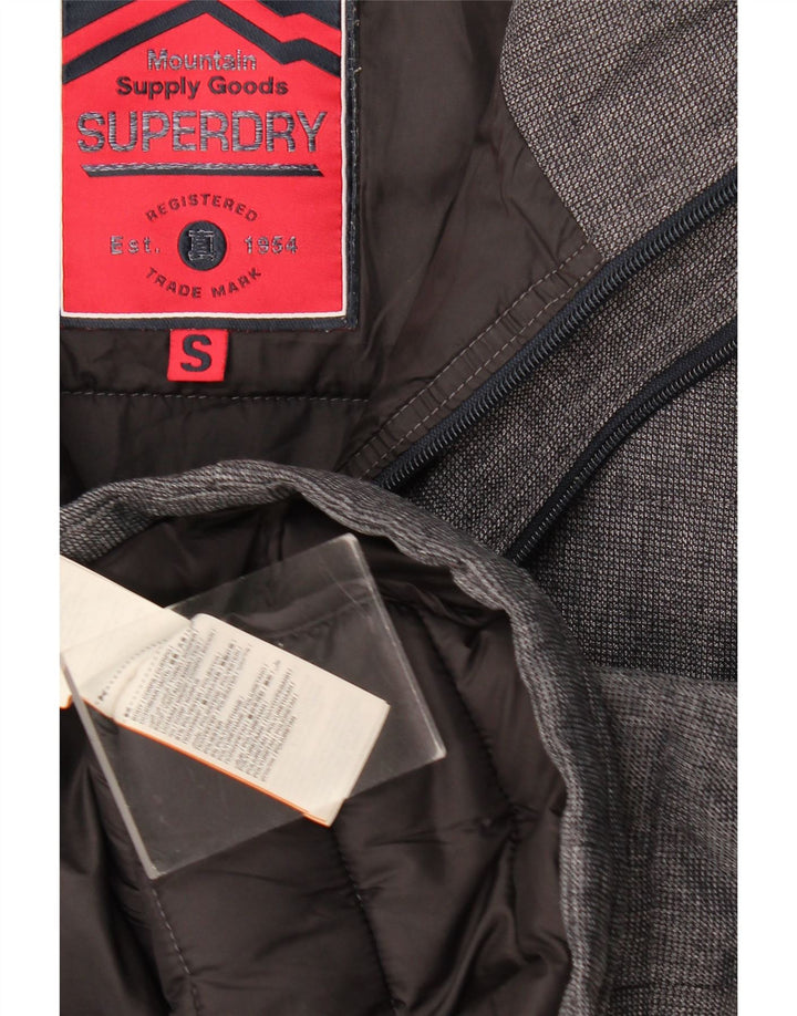 Superdry Veste matelassée pour hommes UK 36 Small Bleu Marine Polyester