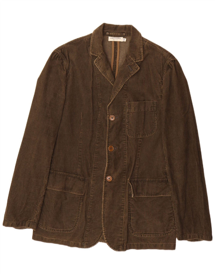 Alberto Aspesi Veste blazer à 3 boutons pour homme UK 38 en coton marron moyen
