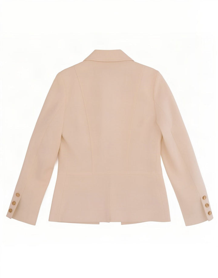 Lipsy Veste blazer ouverte pour femme UK 10 Small Blanc Polyester