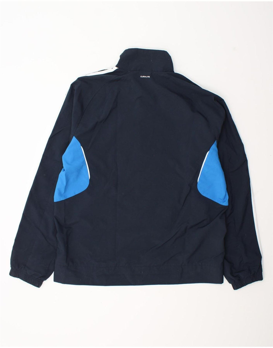 Adidas Hommes Climalite Survêtement Top Veste Large Bleu Marine Colorblock