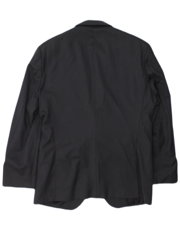 Hugo Boss Veste blazer sur mesure à 2 boutons pour homme EU 52 XL Gris à fines rayures