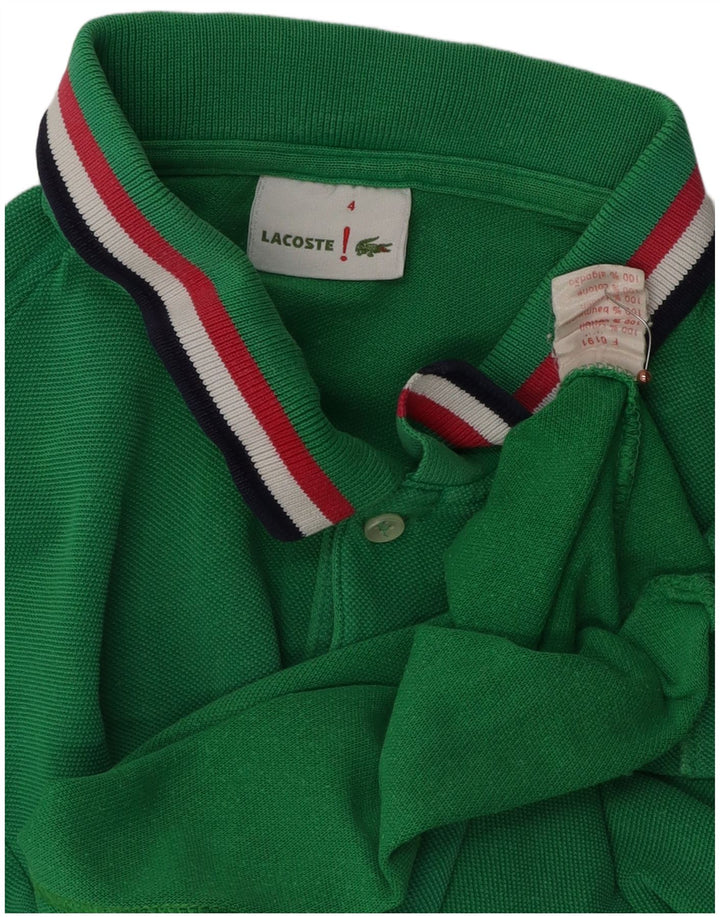 LACOSTE Polo Homme Taille 4 Coton Vert Moyen
