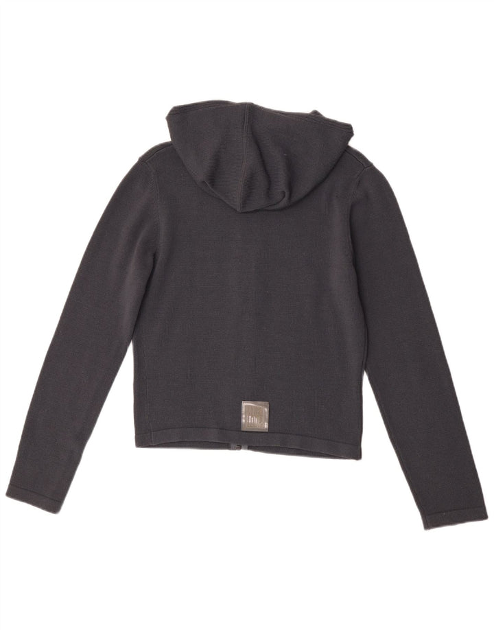 Killer Loop Cardigan court à capuche pour femme UK 12 Bleu marine moyen