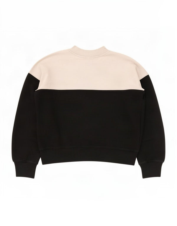 Champion Sweat-shirt surdimensionné pour femme UK 14 Medium Black Colourblock