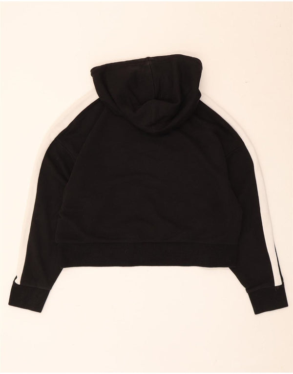 Puma Pull à capuche court pour femme UK 44 Coton color block noir moyen